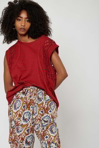 T-shirt oversize oversize Solex - Rouge