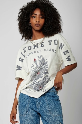 T-shirt en coton biologique Sower - Blanc