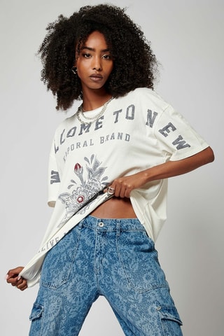 T-shirt en coton biologique Sower - Blanc