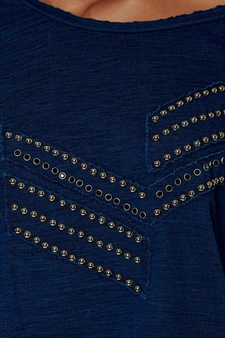 T-shirt oversize oversize en coton biologique Steal - Indigo