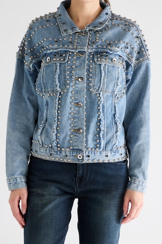 Veste en jean Studs - Bleu