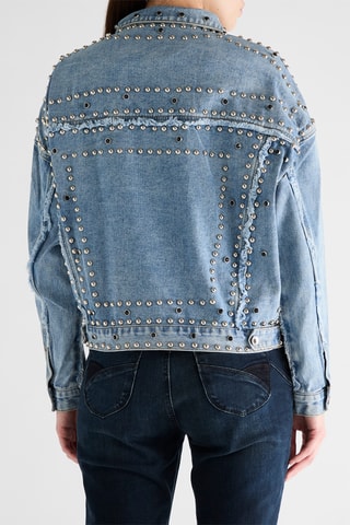 Veste en jean Studs - Bleu