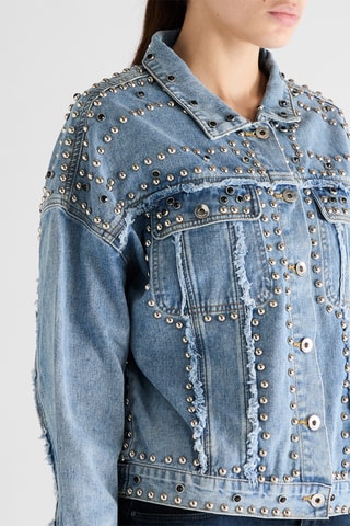 Veste en jean Studs - Bleu