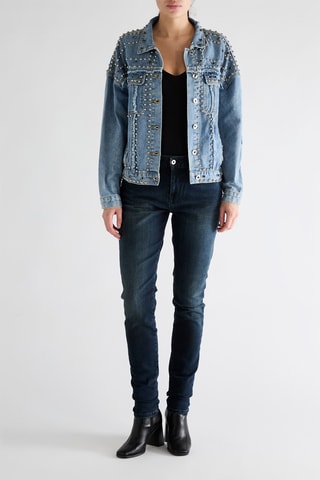 Veste en jean Studs - Bleu