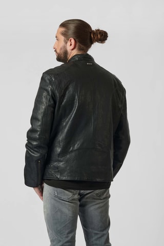Veste en cuir Uniq - Noir