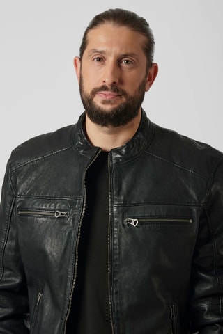Veste en cuir Uniq - Noir