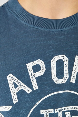 T-shirt regular en coton biologique Viggo - Bleu marine