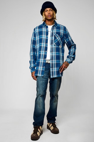 Chemise regular Bahri - Indigo