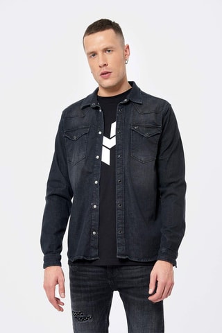 Surchemise en jean Diego - Noir