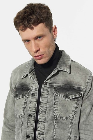 Veste en jean Alvin - Gris clair
