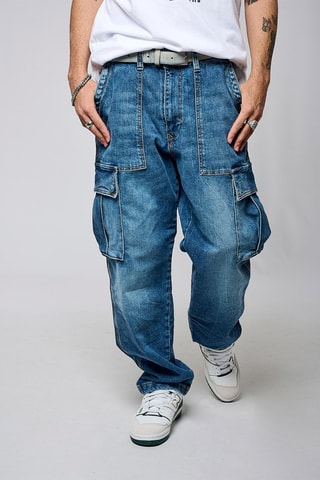 Pantalon cargo Asher - Bleu