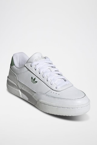 Leren Sneakers Court Super- Wit en Groen