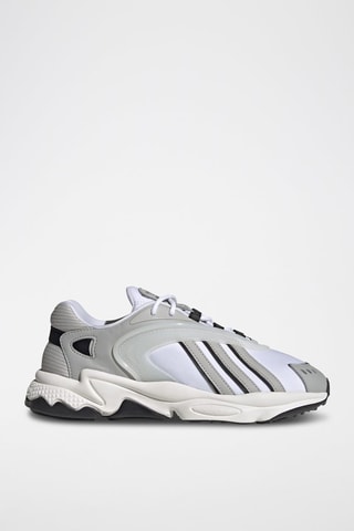 Leren Sneakers Oztral- Wit en Grijs