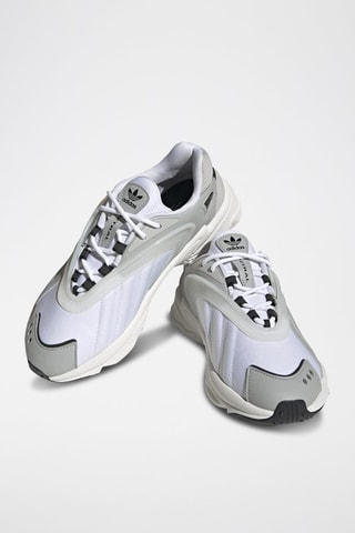 Leren Sneakers Oztral- Wit en Grijs