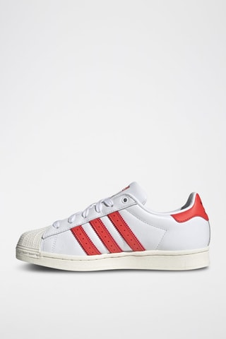 Leren Sneakers Superstar - Wit en Rood
