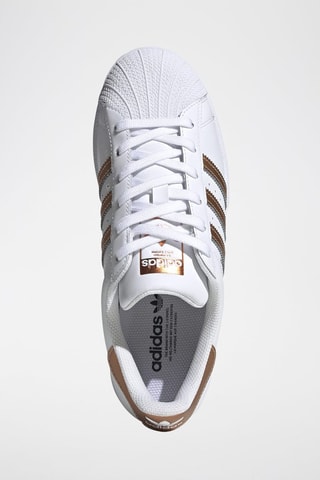 Leren Sneakers Superstar - Wit en Koperkleurig