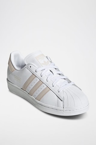 Leren Sneakers Superstar - Wit en Beige