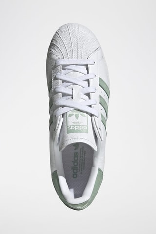 Leren Sneakers Superstar - Wit en Zeegroen
