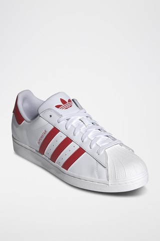 Leren Sneakers Superstar - Wit en Rood