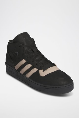 Hoge Leren Sneakers Rivalry Mid 001- Zwart en Beige