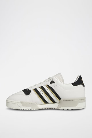 Leren Sneakers Rivalry 86 Low- Wit, zwart en goudkleurig