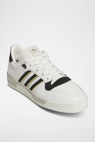 Leren Sneakers Rivalry 86 Low- Wit, zwart en goudkleurig