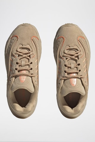 Leren Sneakers Oznova- Beige en Oranje