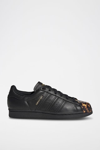 Leren Sneakers Superstar Zwart en Camel