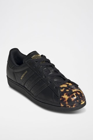 Leren Sneakers Superstar Zwart en Camel