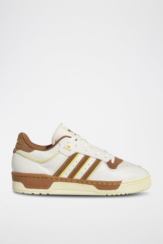 Sneakers van leer en fluweel Rivalry- Beige