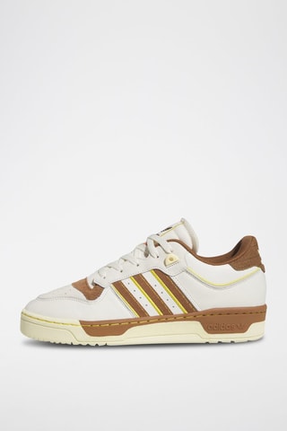 Sneakers van leer en fluweel Rivalry- Beige