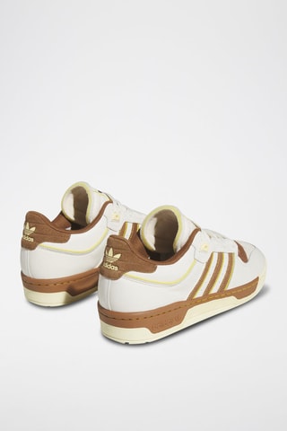 Sneakers van leer en fluweel Rivalry- Beige