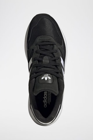 Nubuck Hardloopschoenen Adisuper- Zwart en Wit