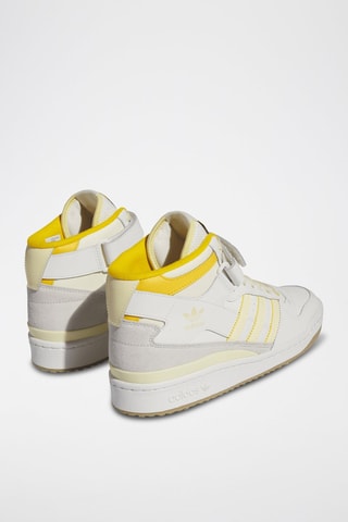 Hoge Nubuck Basketbalschoenen Forum Mid - Wit