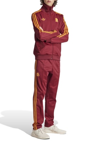 Voetbalbroek AS Roma Beckenbauer- Bordeauxrood en Geel