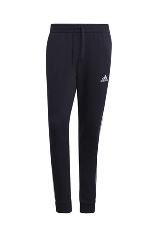Smaltoelopende broek standaard Essentials Fleece Tapered Cuff 3-Stripes - Marineblauw 