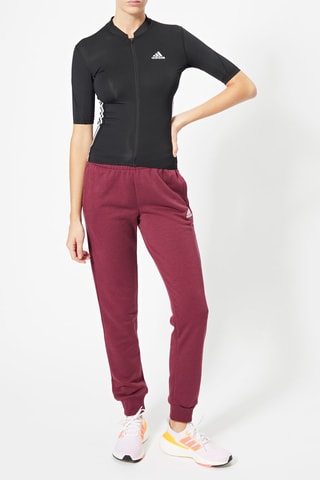 Broek W LIN FL C PT Bordeauxrood 