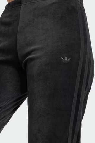 Fluwelen Flare Broek met Hoge Taille - Zwart