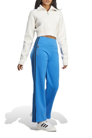 Broek Hoge Taille Wide Legs Lichtblauw