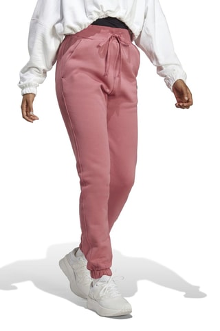 Fleece broek met hoge taille Lounge- Bordeauxrood