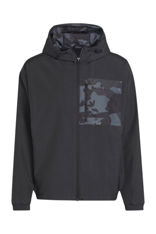 Windjack met Capuchon Graphics - Zwart