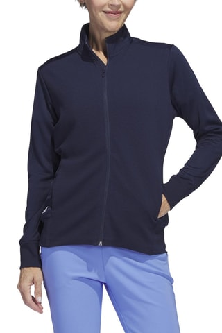 Golfjasje Textured Full - Zip - Blauw