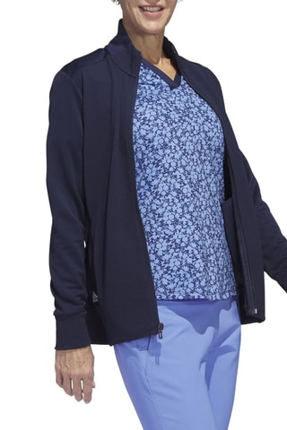 Golfjasje Textured Full - Zip - Blauw