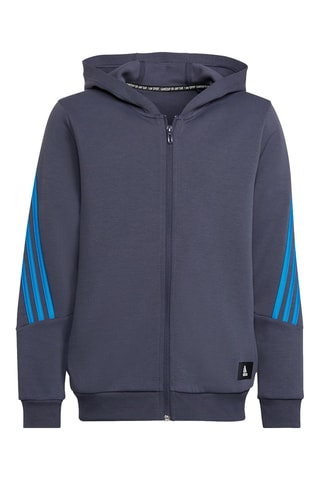 Jasje met Capuchon Future Icons 3-Stripes - Grijsblauw