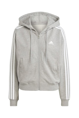 Sweater met Rits Essentials 3-Stripes - Grijs
