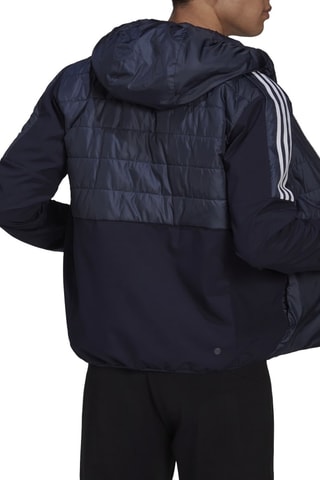 Jasje met Capuchon Essentials Insulated Hybrid- Marineblauw