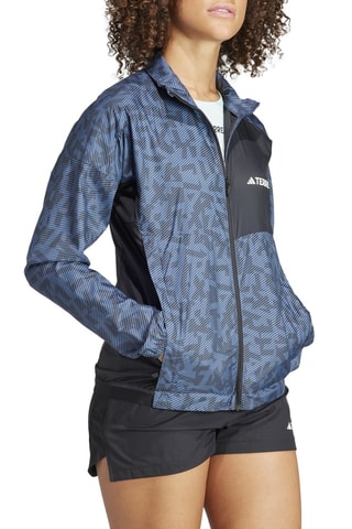 Windjack voor trail Terrex Running- Zwart en Blauw