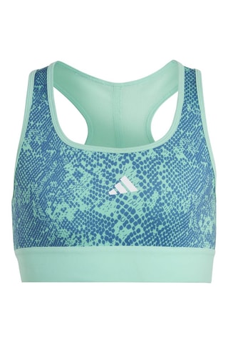 Sportbeha Aeroready Powerreact - Zeegroen en Blauw