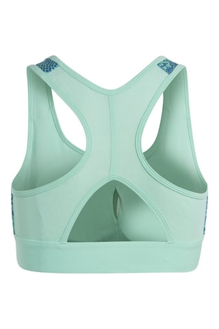 Sportbeha Aeroready Powerreact - Zeegroen en Blauw
