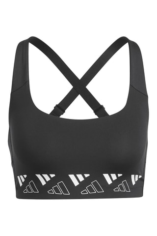 Push-up Sportbeha Pwi Ms Logo - zwart 